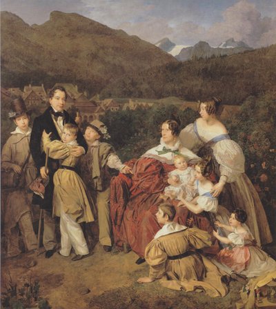 Family of Dr. Josef August Eltz by Ferdinand Georg Waldmuller